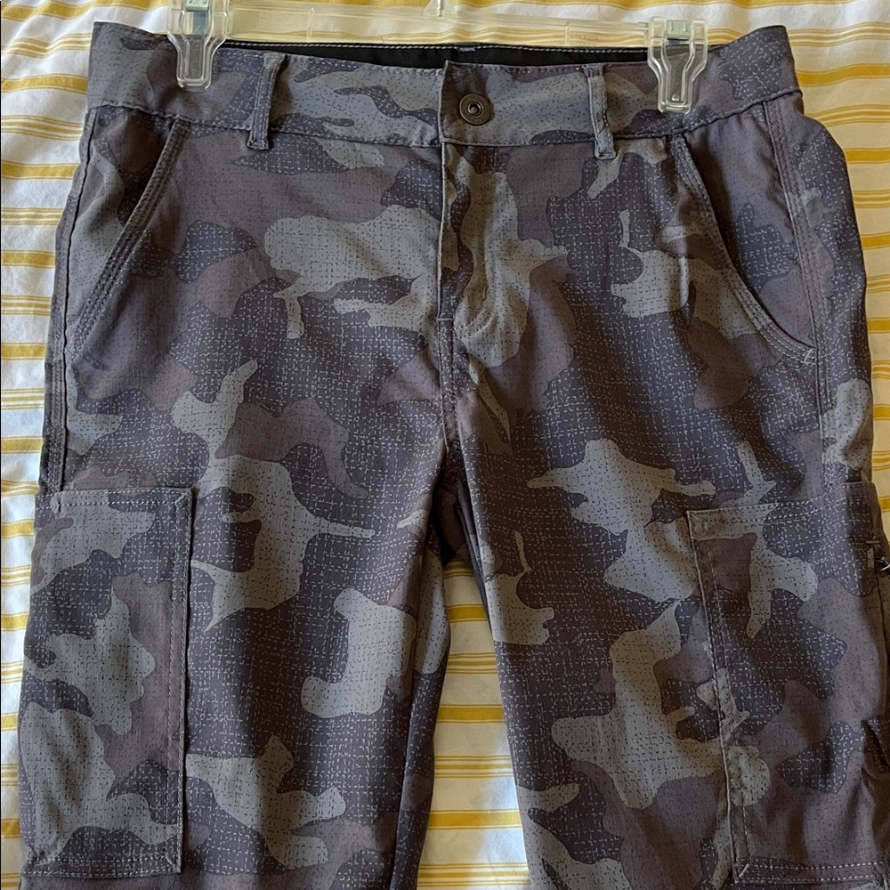 Prana Women's Dark Gray Camouflage Cargo Joggers